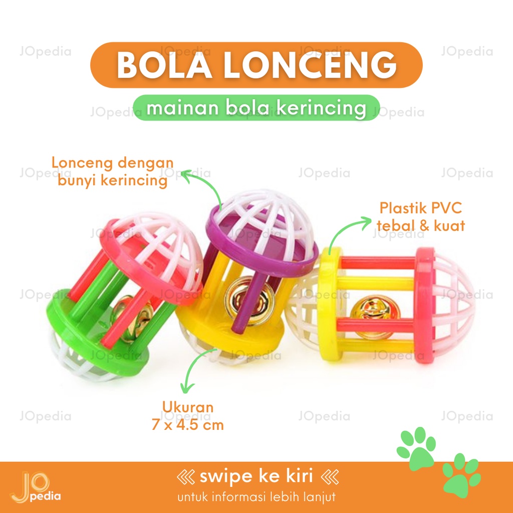 BOLA LONCENG B Mainan Kucing Anjing Gigit Kerincingan Dog Cat Toy