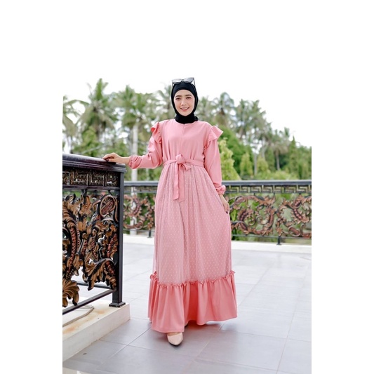 MIKY MAXI (Tille dot Dress Kondangan) _ Gamis Dress