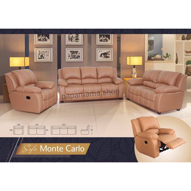 Sofa Tamu Minimalis - Sofa Santai Sandaran Kaki - Sofa Set 321 Titov Monte Carlo - Medan