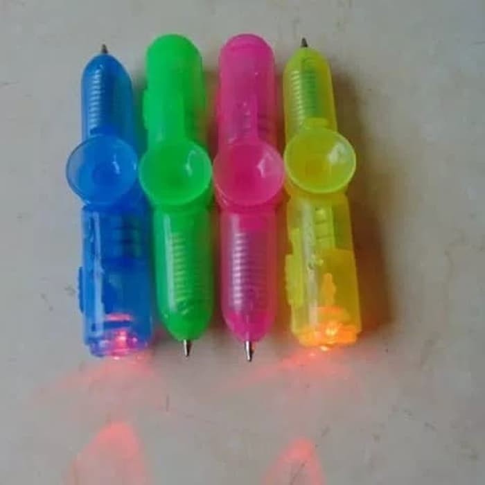 Pulpen Spinner Nyala Lampu Warna Warni Disko / Pen Spinner Led