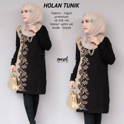 Parii / Batik / Kirana Tunik Rajut Import Super Melar Tebal Halus Adem Nyaman Orianisa