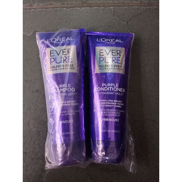 Jual loreal ever pure purple shampo dan contioner 200ml Shopee Indonesia
