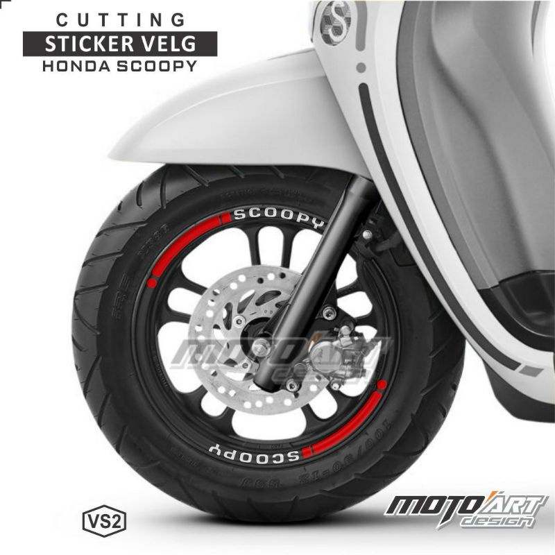 Sticker Velg Scoopy 2020 / 2021 - Cutting sticker scoopy new original