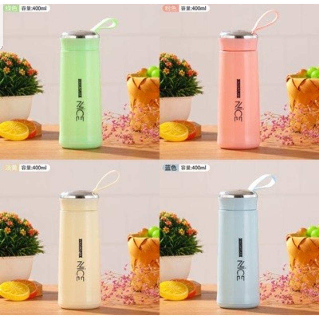 BOTOL MINUM KACA TERMOS NICE/BOTOL MINUM NICE IMPORT 400ML/TERMOS KACA TERMURAH - BD