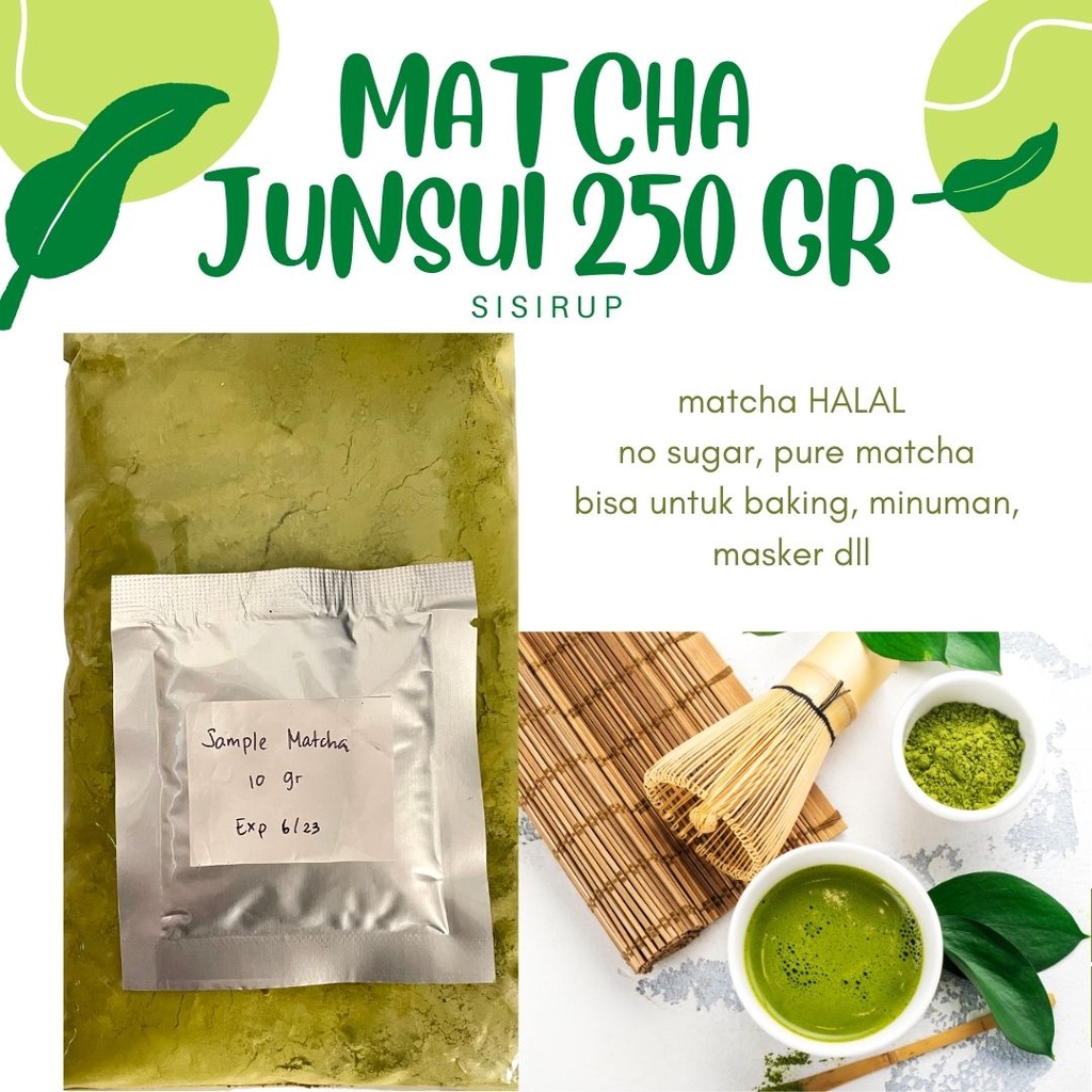 Matcha Pure Junsui 250 gram / PURE MATCHA PREMIUM / NO SUGAR