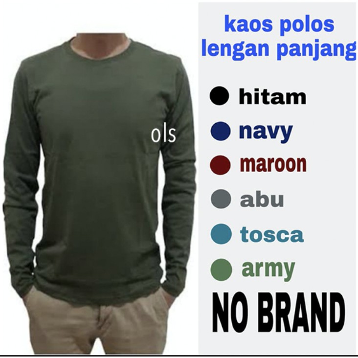 kaos polos lengan panjang