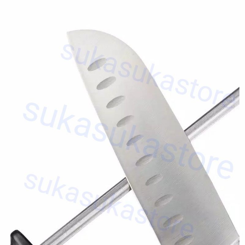 Pengasah Pisau Stik Knife Sharpener Honer Honing Stainless Steel Premium