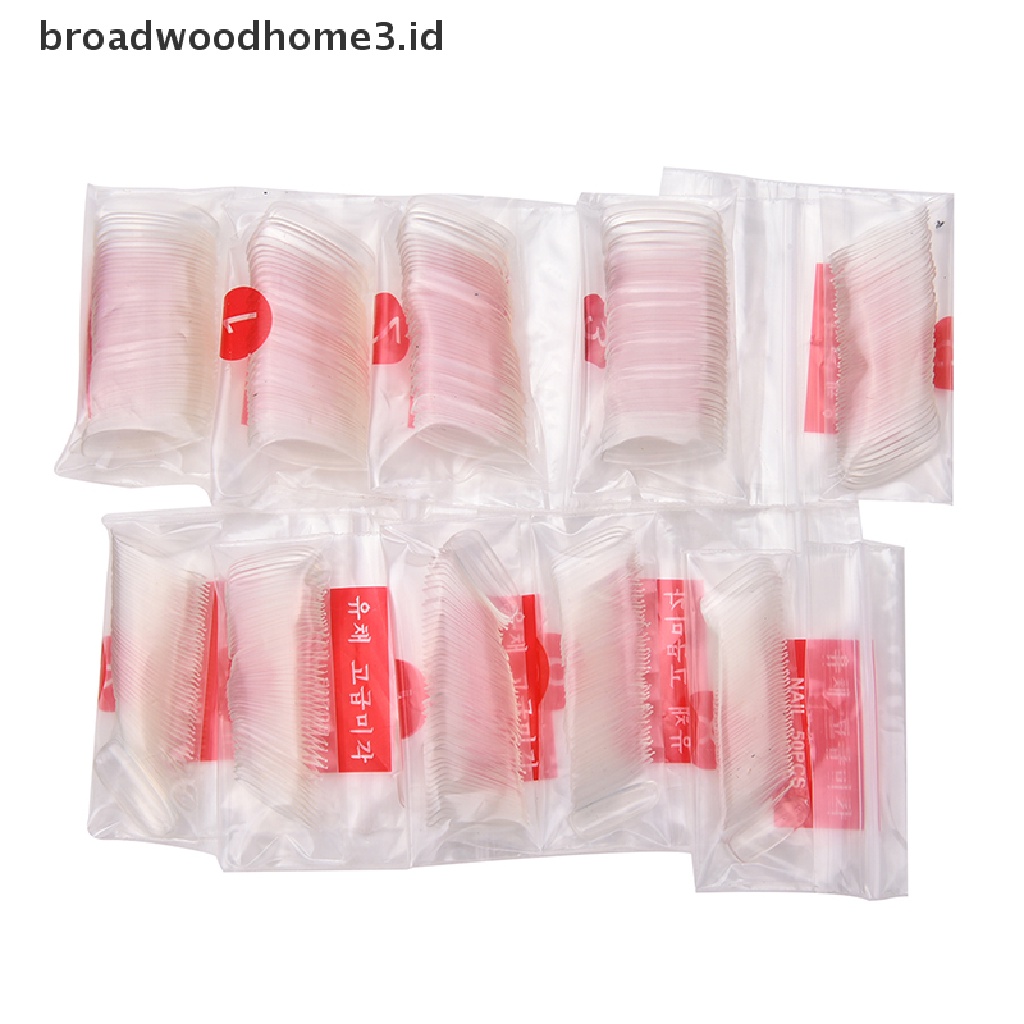 500pcs Kuku Palsu Akrilik UV Gel Bulat Penuh Untuk Manicure