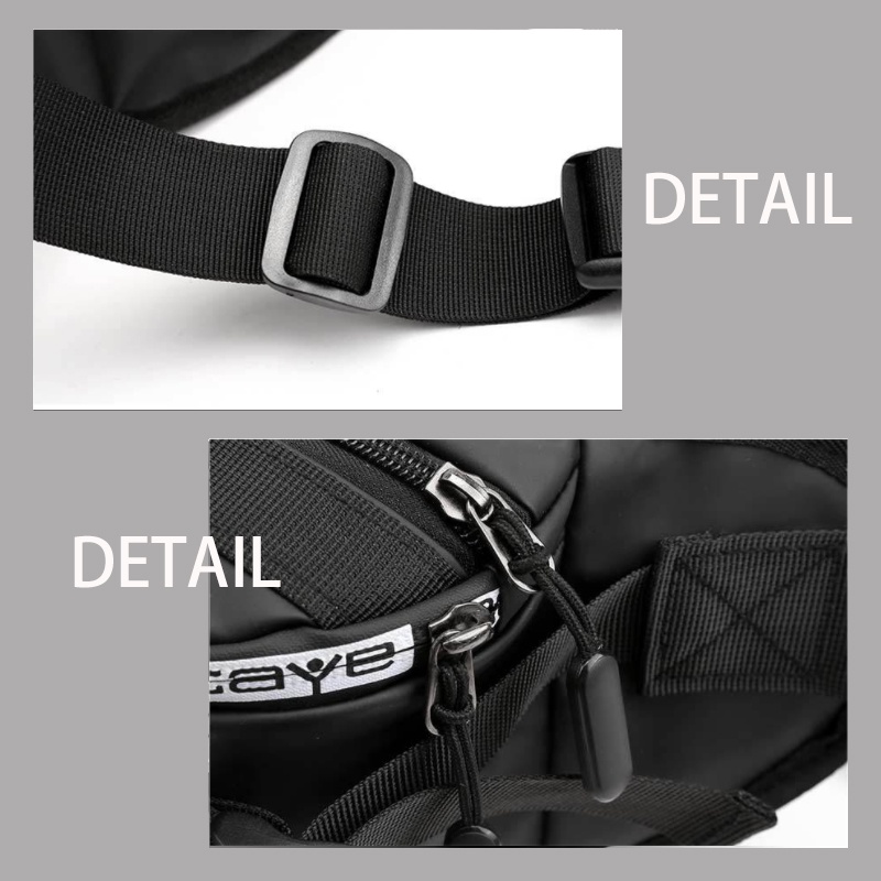 HAOSHUAI Tas Selempang Pria Wanita Waistbag Waterproof Tas Pinggang Pria