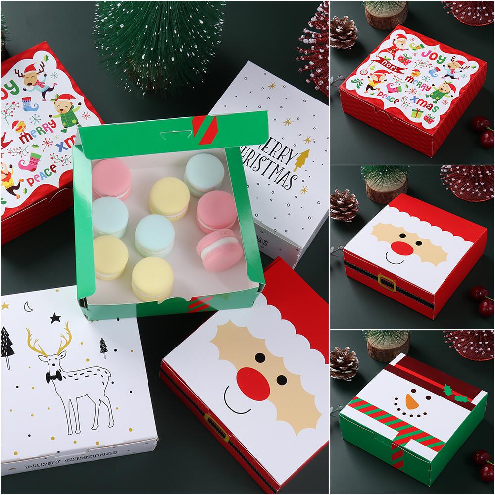 Top Christmas Gift Box Natal Kado Hadiah Packaging Kotak Kue Kering Deer Merry Christmas