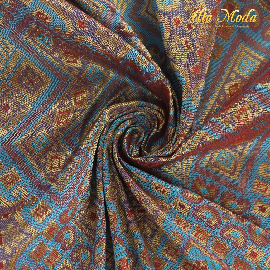 

Alta Moda Songket Motif Palembang Biru Tosca Mix Ungu Tua (1M)