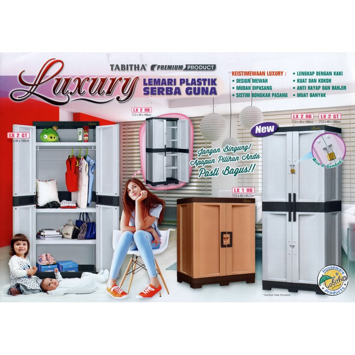 Lemari Plastik Serbaguna Tabitha Luxury 2 Pintu-5