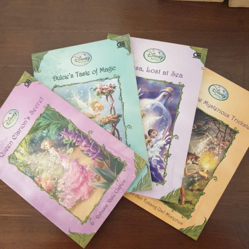 preloved Disney Fairies Queen Clarion's Secret Dulcie's Taste of Magic Iridessa Lost at Sea Fawn and