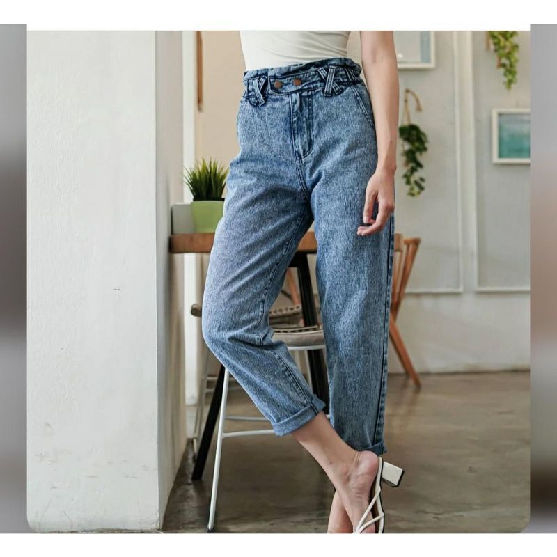 AGATHA BAGGY JEANS SNOWACID FASHION HITS SELEBGRAM || Celana jeans kekinian