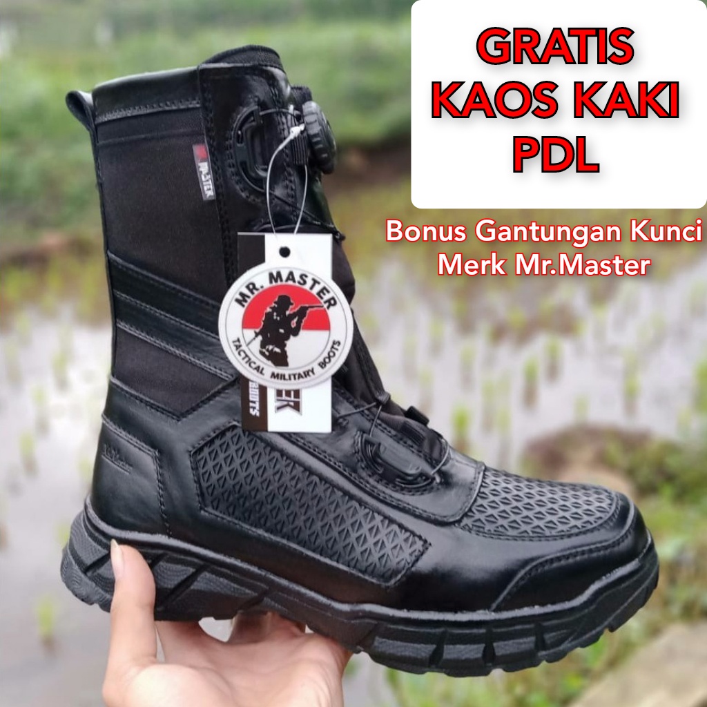 SEPATU PDL TALI PUTAR LIBRA SARANG TAWON MR.MASTER KULIT ASLI SEPATU PDL DINAS TNI POLRI SECURITY