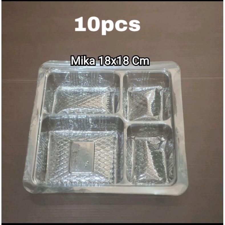 Kotak Nasi / Dus Makan Packing Box Eflute Coklat Kraft Kardus 18x18x7cm