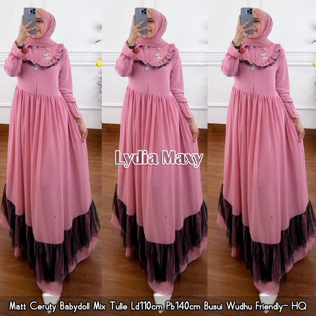 LYDIA MAXI/DRESS MAXI KOMBI TULE