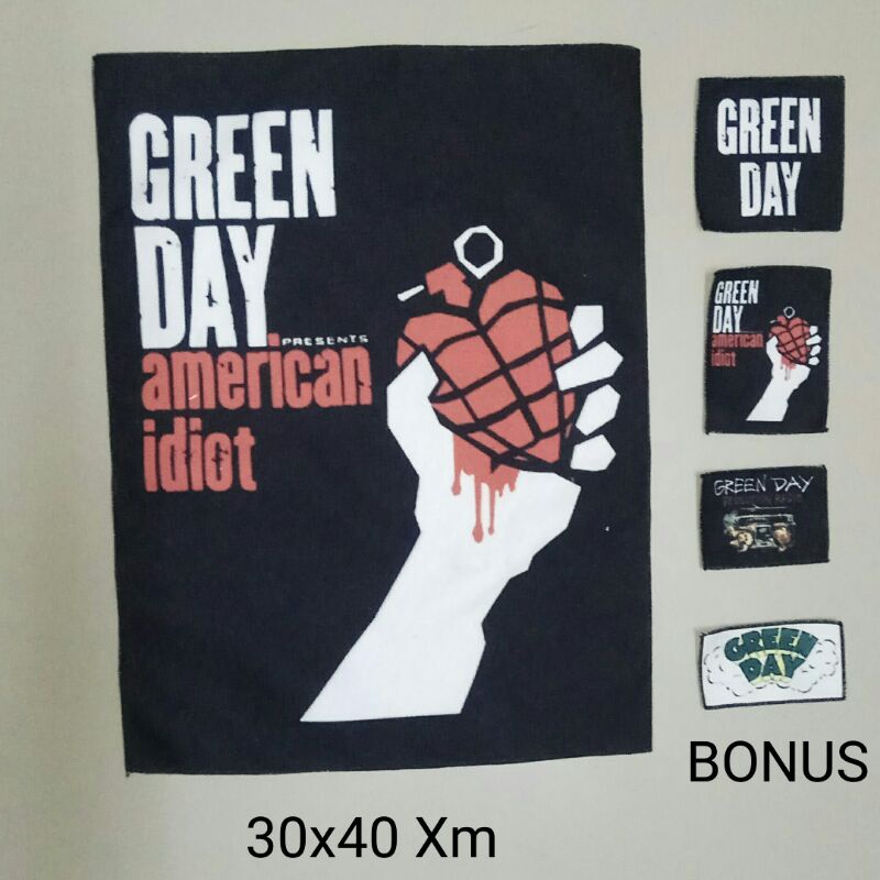 BACKPATCH EMBLEM GREEN DAY AMERICAN IDIOT