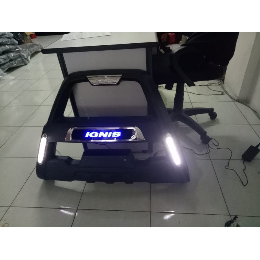 Tanduk depan bumper depan Ignis model hummer with lampu led