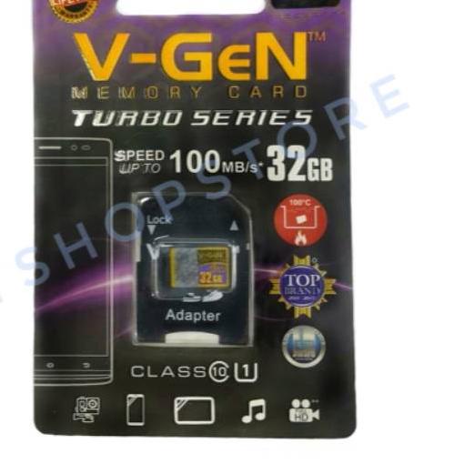 ❈ Memory MicroSD HC V-Gen Turbo 32GB + Adaptor (100MBPS) ➤