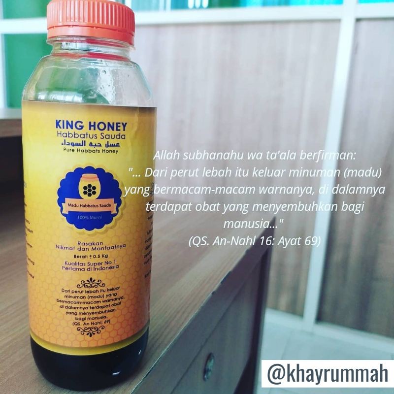 

Madu Mesir Habbatussauda 500 gram King Honey - Madu murni Madu asli Madu Habbatussauda Madu Habbats