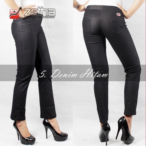 celana Zetha Denim Hitam