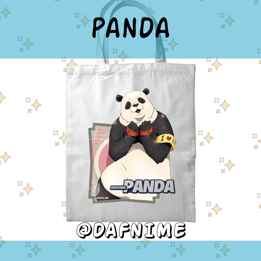 TOTEBAG ANIME JUJUTSU KAISEN CHARACTER EDITION MEGUMI GOJO YUUJI NOBARA INUMAKI MAKI PANDA