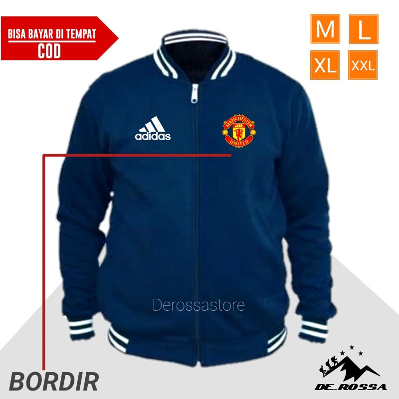 Versity zipper logo bola manchester united Bordir