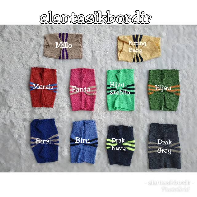 bandana rajut kerut garis/ iner rajut r 11