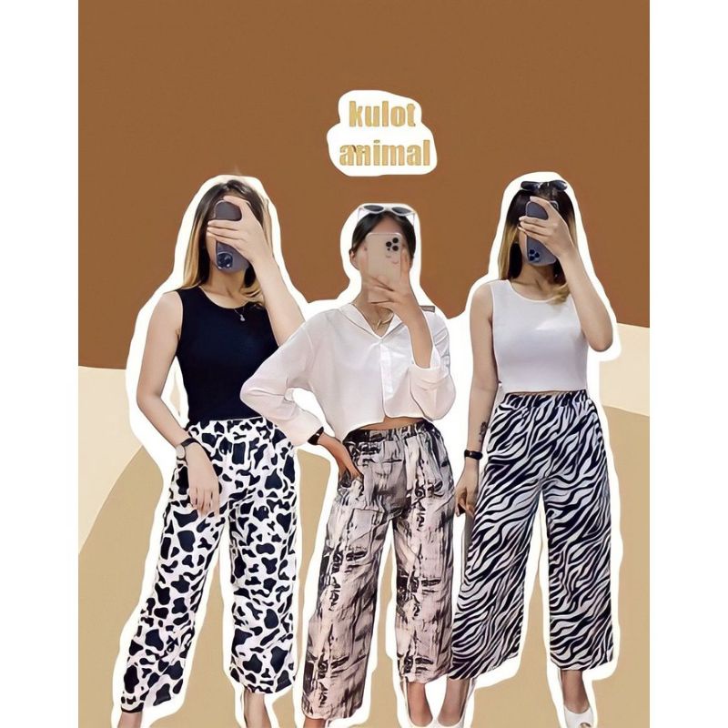 Fashion Wanita - Kulot Zebra / Kulot Animal