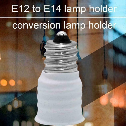 Konverter Fitting Lampu E12 To E14 Base for lampu LED Candle Pijar E-12 Ke E-14 E14 to E12 Dudukan L