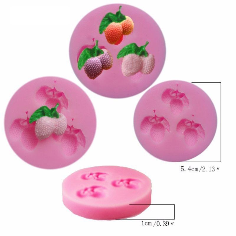 Siy Cetakan Resin Bentuk Buah Strawberrypeachnanasanggur Bahan Silikon Untuk Membuat Perhiasan