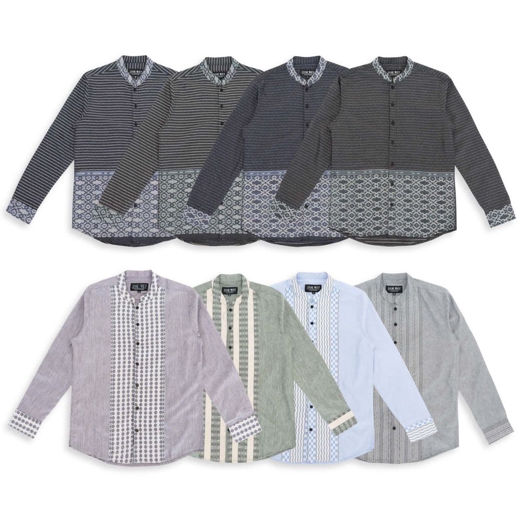 kemeja kerah shanghai mix  batik pria premium