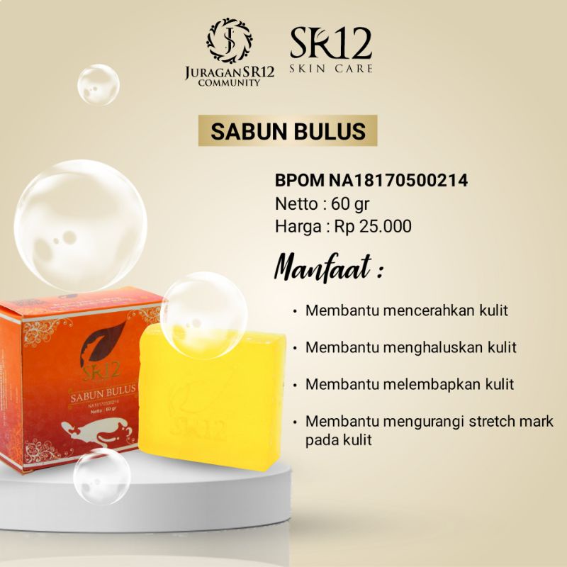 SABUN BULUS SR12 HERBAL BPOM TERLARIS..!! SABUN WAJAH / SABUN GATAL / SABUN JERAWAT