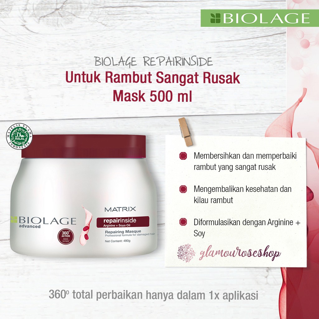 ❤️Glamouroseshop❤️ MATRIX Biolage Repair Inside Repairing Masque 490 gr