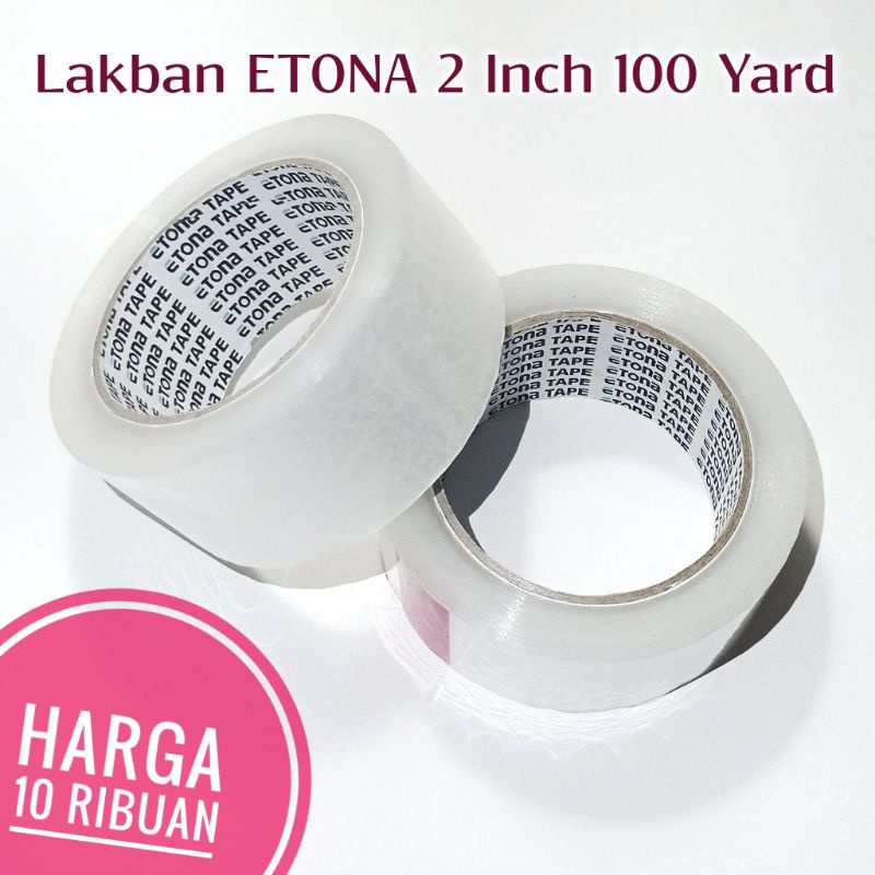 

Lakban Etona 2 Inch 100 Yard - Solasi Besar Tebal 45mm Isolasi Selotip Isolatip Tape Perekat Packing