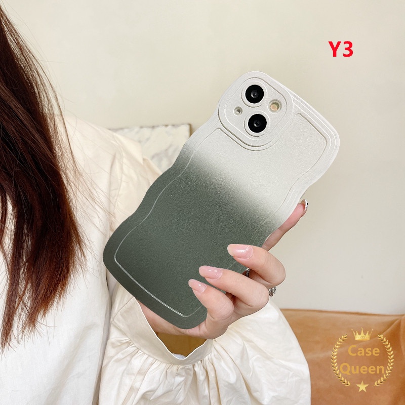 Case Gradasi Warna-Warni Realme C53 10 C15 C25 C12 C25Y C21Y C25s C35 C11 2021 C20 C20A Realme C3 5i 6i C20A C11 5 5s C1 Wavy Edge Full Shockproof Soft TPU Back Cover