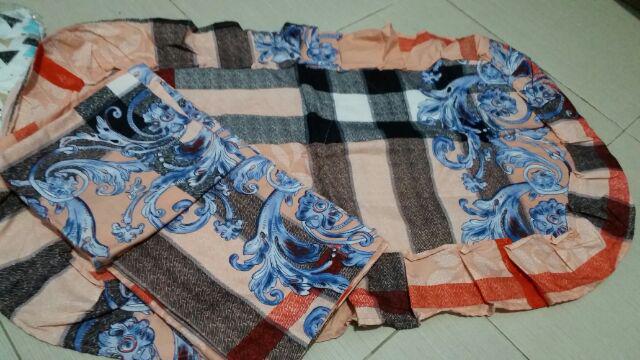 Terlaris!!! Grosir Sofa Set/ Set Tamu / Sarung Bantal Sofa 40x40 Taplak Meja Motif Blue Kitty