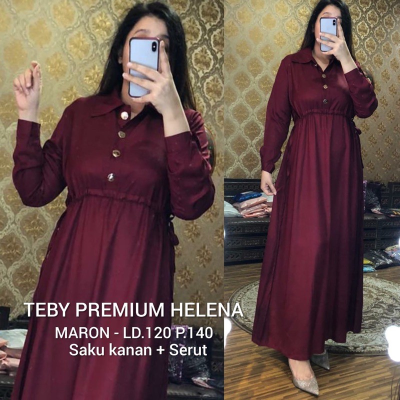 Daster arab Teby Premium Helena-Marun