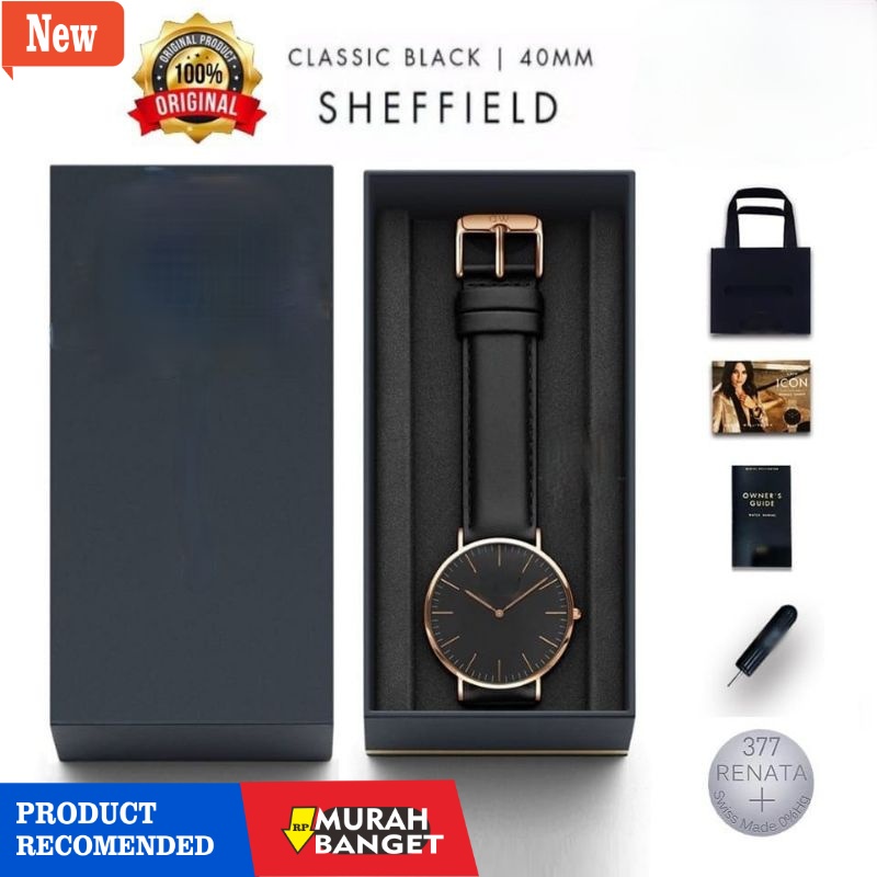 Jam pria analog terbaik- 100%ORI DW JAM TANGAN PRIA DW+FREE BOX+PAPERBAGS KULIT PREMIUM DIAMETER 40M