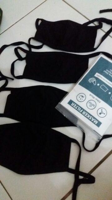 Masker Kain Bisa Diisi Tisu / Masker Kain 3 Lapis Dengan Tisu Filter