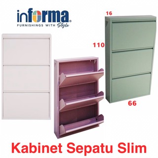  INFORMA  Lemari Kabinet  Rak Sepatu  3 Tingkat Slim Shopee 