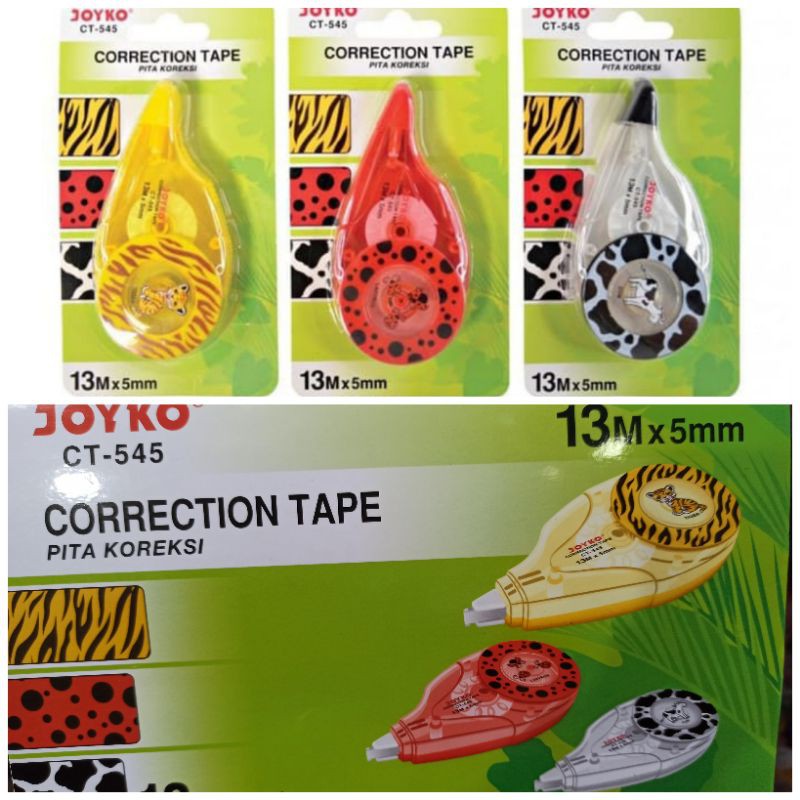 

CORRECTION TAPE JOYKO 13 meter CT-545 motif animal