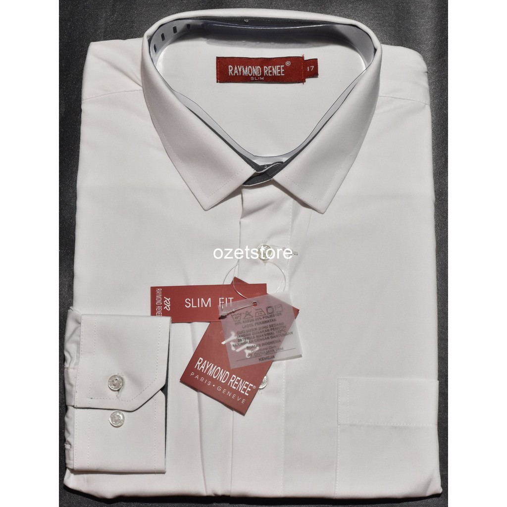 Kemeja Pria RAYMOND RENEE Lengan Panjang Putih Slimfit CA58 ORIGINAL & REAL PICTURE