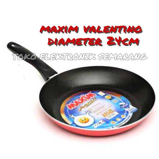 MAXIM VALENTINO 18 CM / 20 CM / 22 CM / 24 CM / 26 CM FRYPAN WAJAN PENGGORENGAN TEFLON ANTI LENGKET