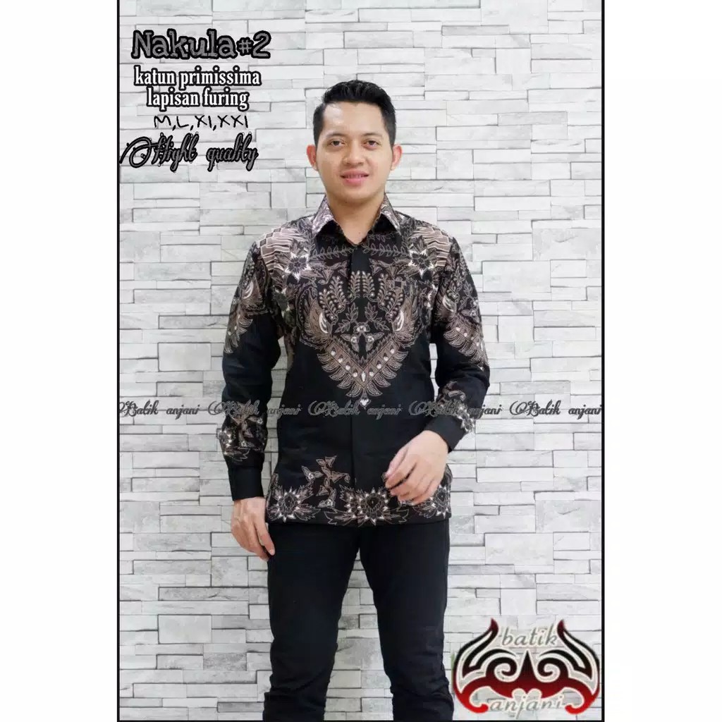 NAKULA #2 Batik Pria Full Furing Bahan Katun Halus Primisima
