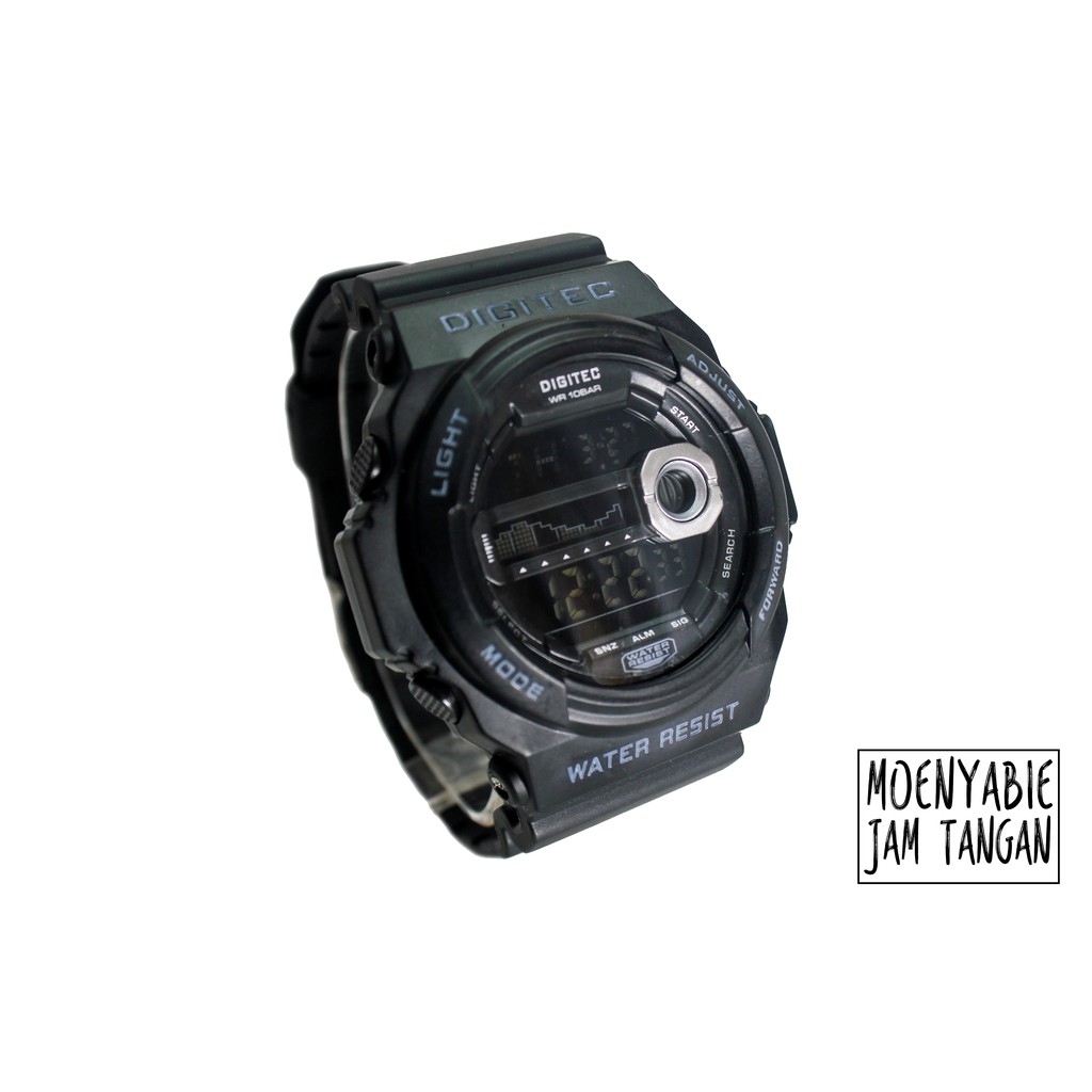 Digitec DG 2042T Full Black White Original Dan Anti Air Jam Tangan Digitec Pria