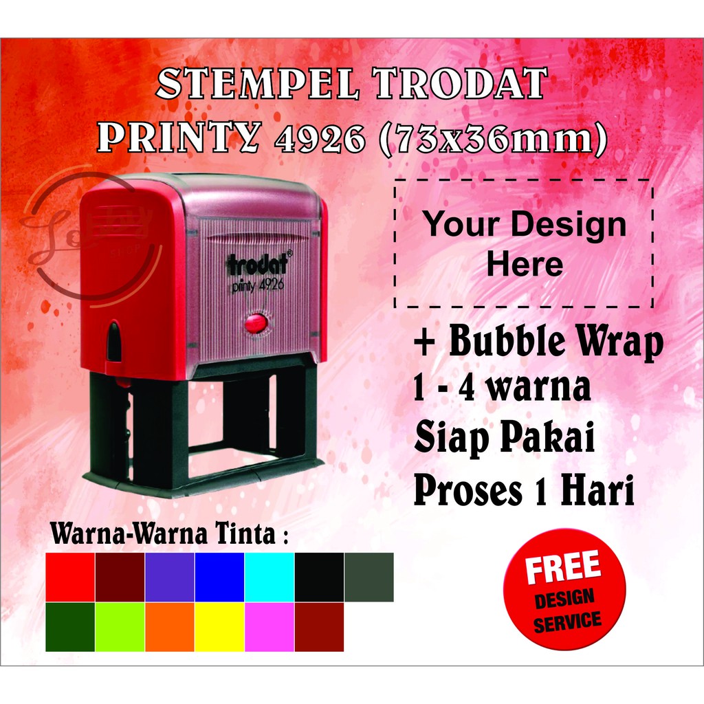 

Stempel Trodat 4926 (73x36mm) Stempel Perusahaan Stempel Toko Stempel 2 - 4 warna | Tanda Tangan