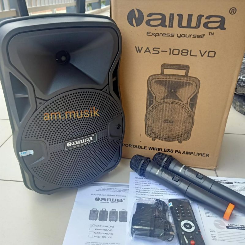 SPEAKER PORTABLE MEETING WIRELESS N AIWA 108LVD SPEAKER MEETING 8"