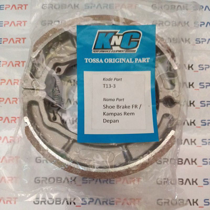 Shoe Brake FR, Kampas Rem DEPAN Tossa Hercules & PICO, Original KnC